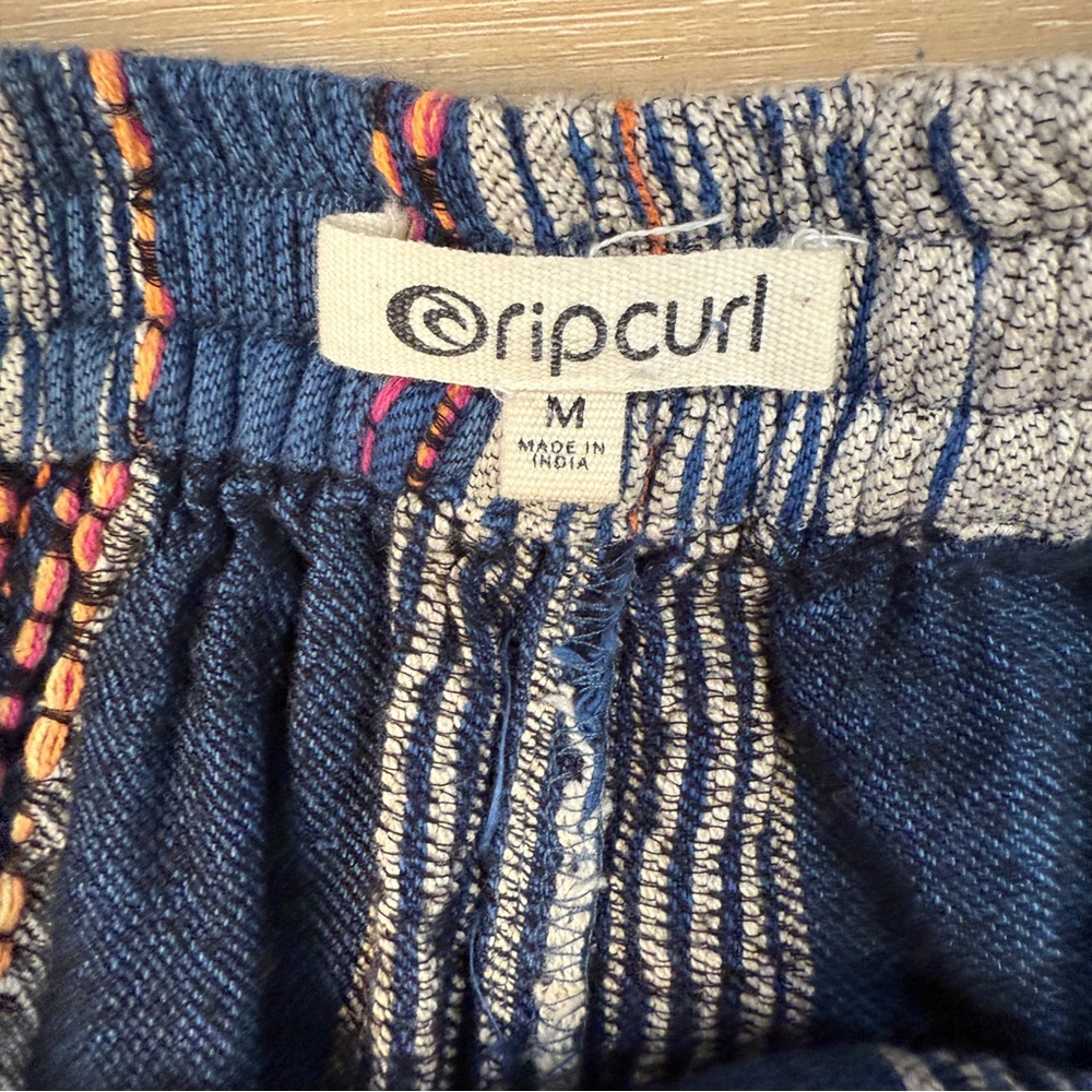 Rip Curl Blue and White High Waist Shorts - Picture 5 of 6